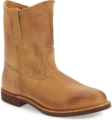 Designed with a white wedge sole and moc toe, the tall eight-inch boot was designed for hunters and sportsmen, but also found a devoted following on the work site. . Red wing pecos discontinued